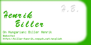 henrik biller business card